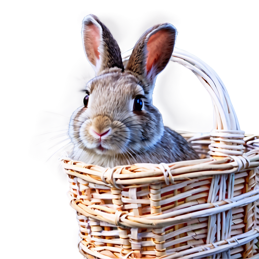 Bunny In Basket Png 05212024 PNG image