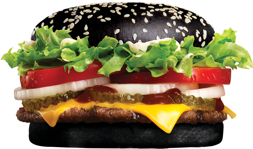 Burger King Black Bun Burger PNG image