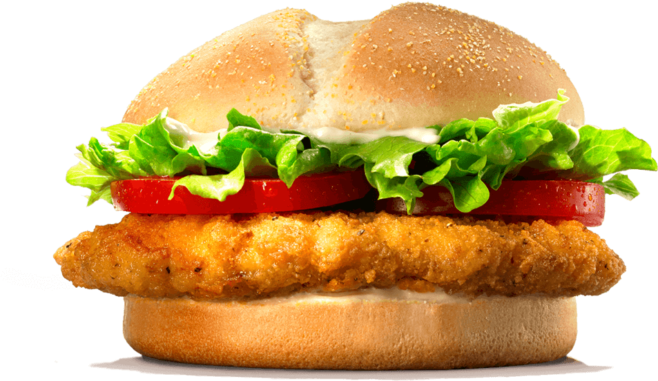 Burger King Crispy Chicken Sandwich PNG image