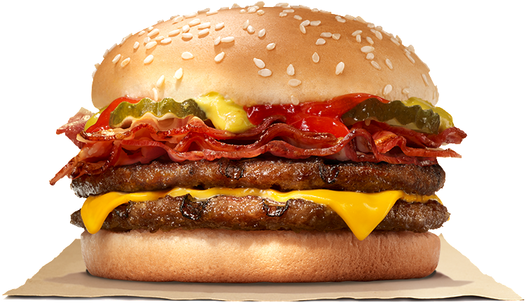 Burger King Double Bacon Cheeseburger PNG image