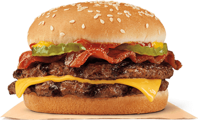 Burger King Double Cheeseburgerwith Bacon PNG image