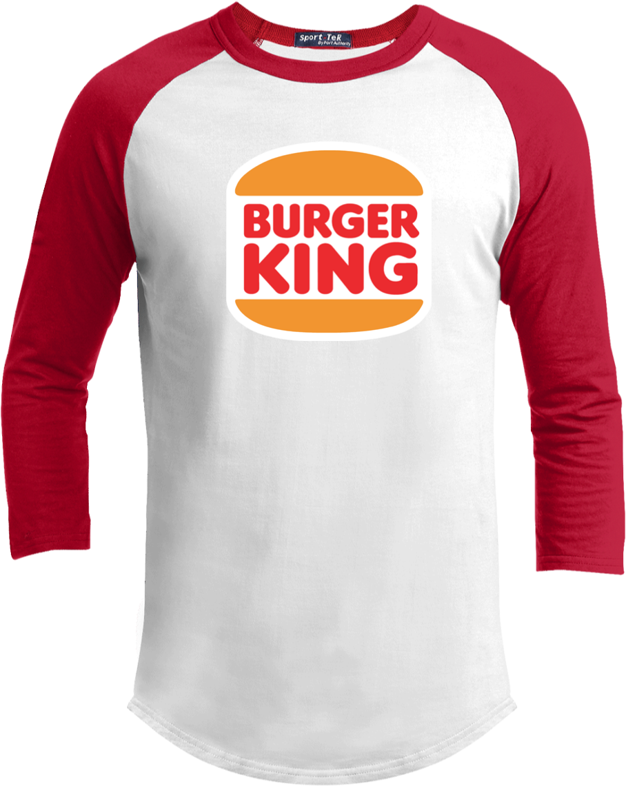 Burger King Logo Baseball Tee Shirt PNG image