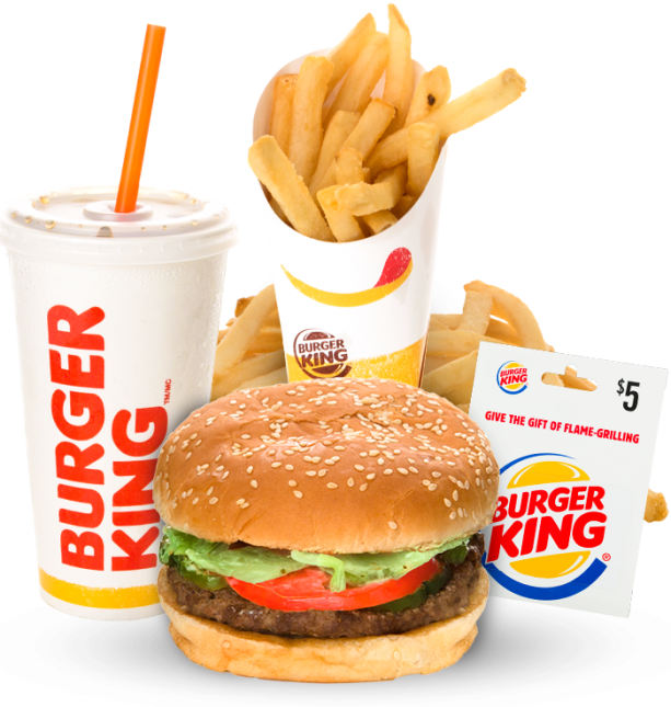 Burger King Meal Combo PNG image