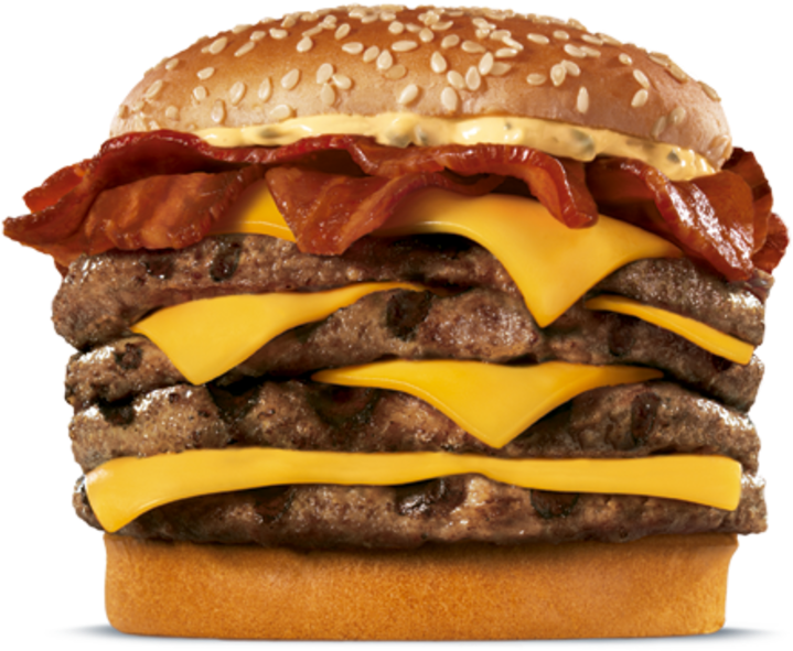 Burger King Triple Cheeseburgerwith Bacon PNG image