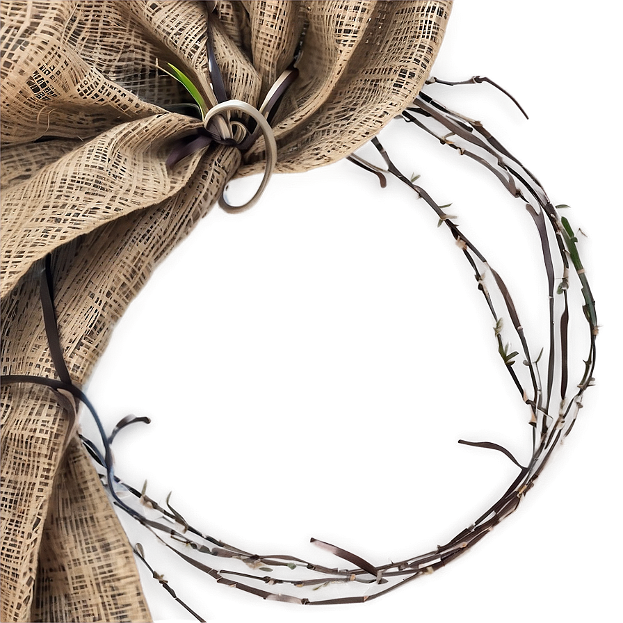 Burlap Country Wreath Png Ygy8 PNG image