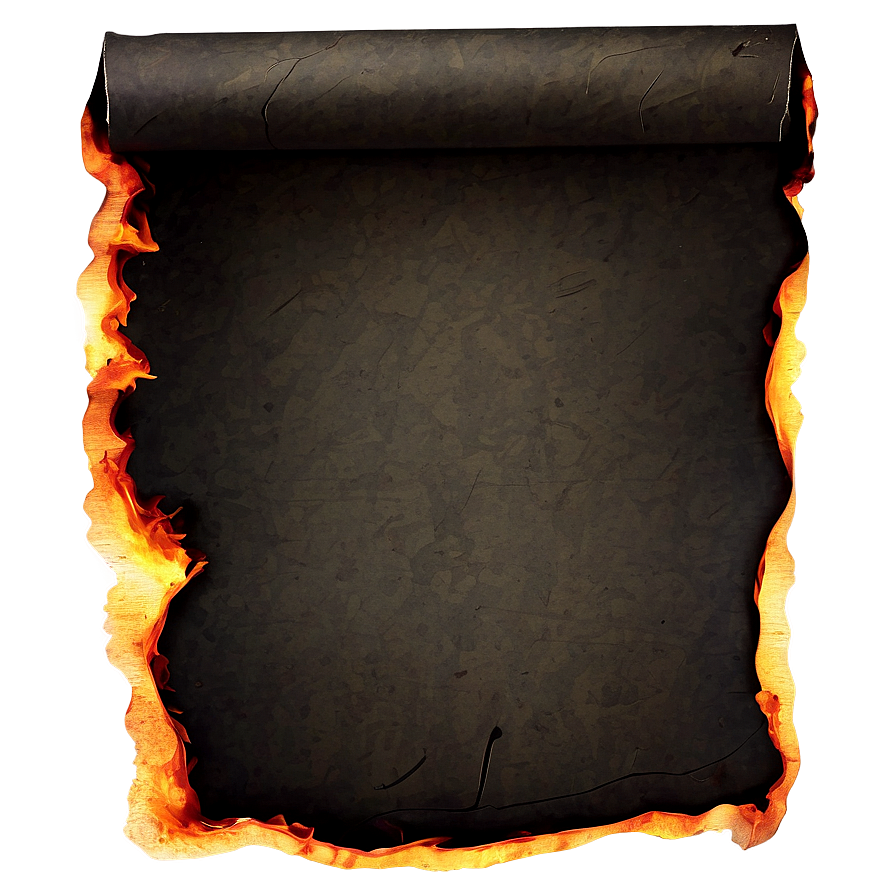 Burned Letter Paper Png 06122024 PNG image