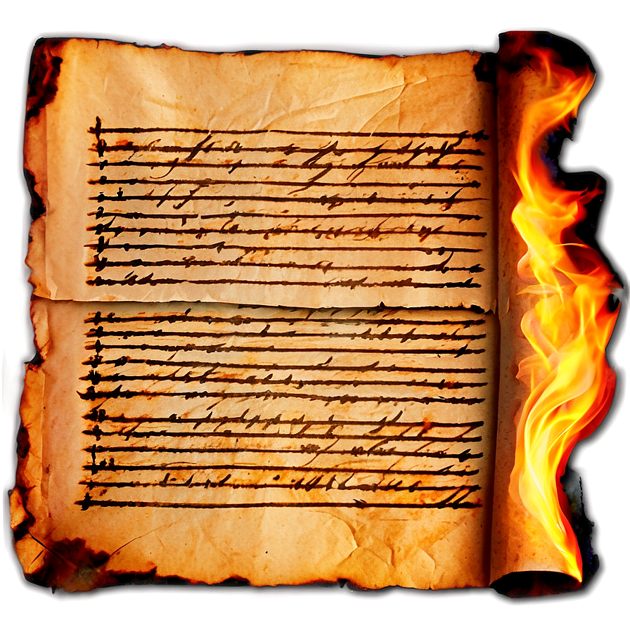 Burned Manuscript Paper Png Rmm PNG image