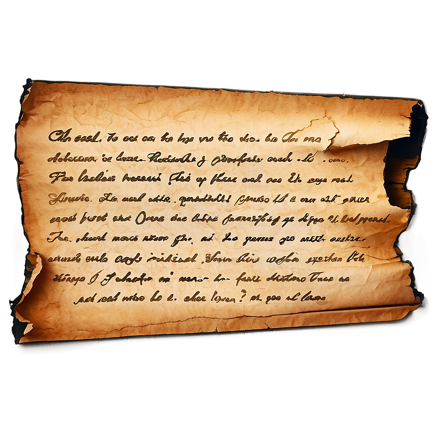 Burned Paper With Writing Png Rmn90 PNG image