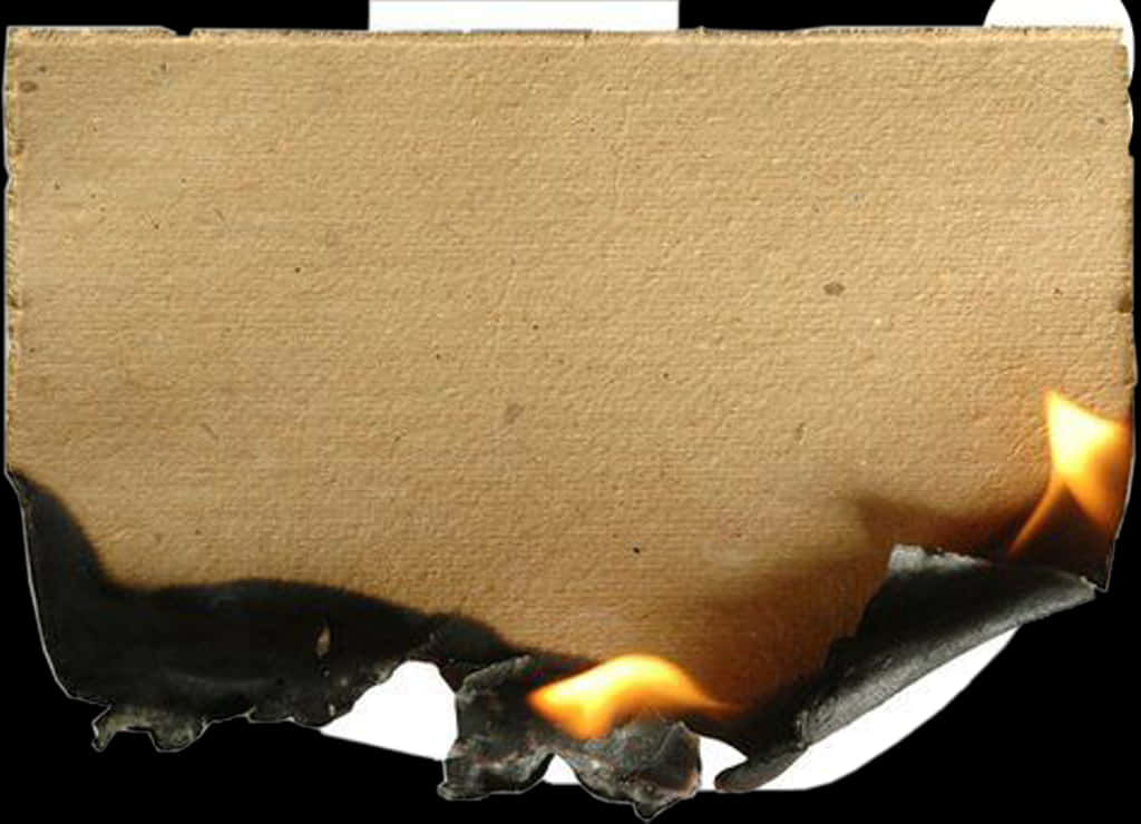 Burning Cardboard Texture PNG image