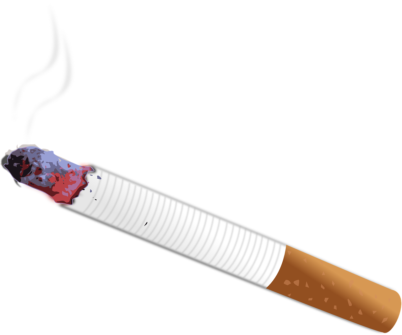 Burning Cigarette Smoke Art PNG image