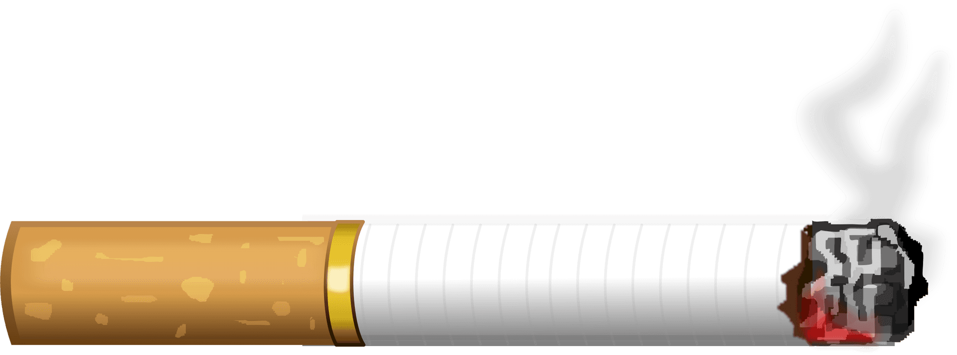 Burning Cigarette Smoke Illustration PNG image