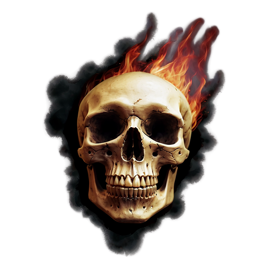 Burning Gaze Skull Png 06252024 PNG image