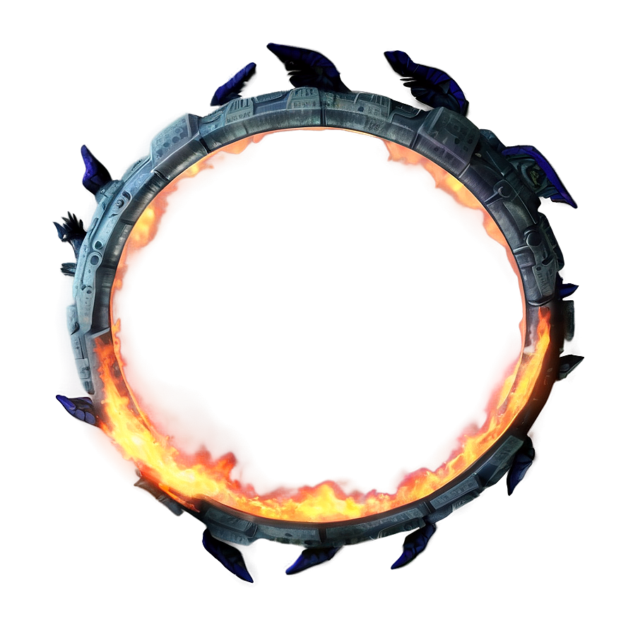 Burning Halo Border Png Ava PNG image