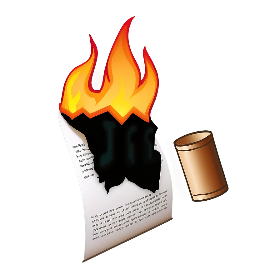 Burning Letter Paper Png 06122024 PNG image