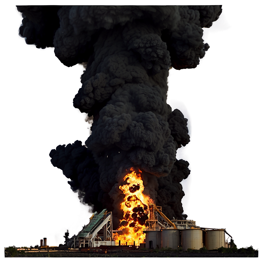 Burning Oil Field Explosion Png 38 PNG image