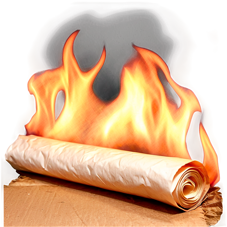 Burning Paper D PNG image