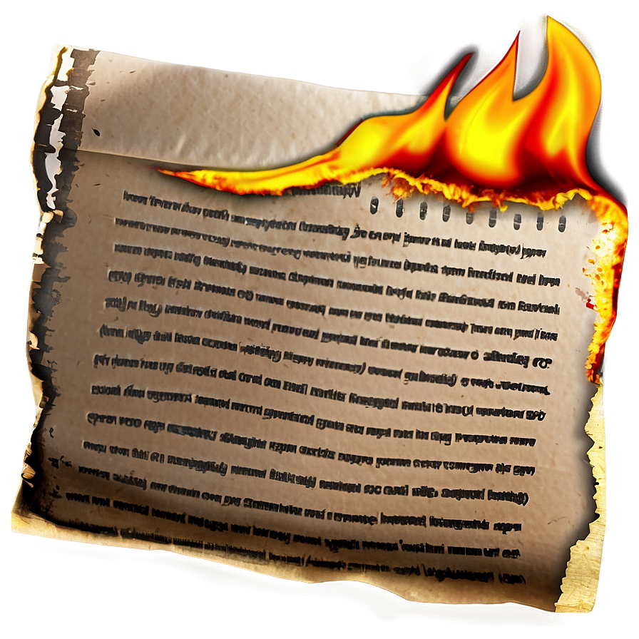 Burning Paper Effect Png 8 PNG image