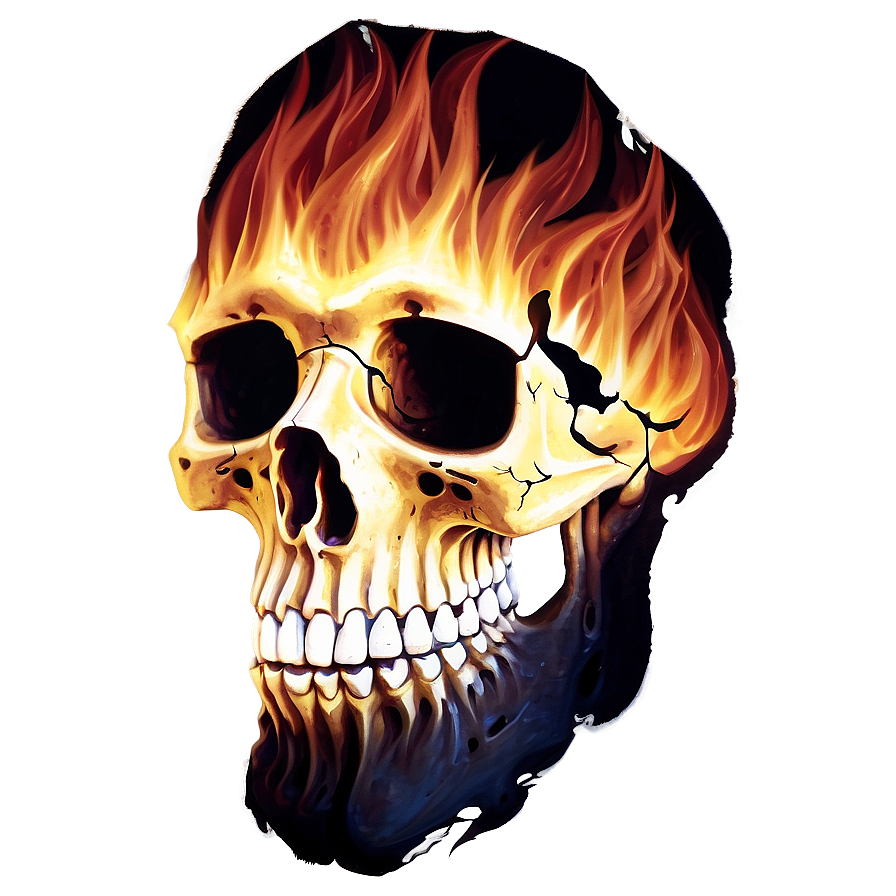 Burning Skull Graphic Png 06252024 PNG image