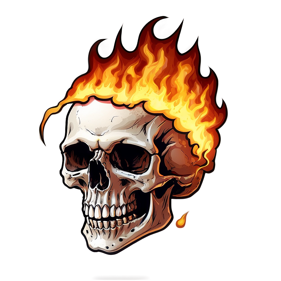 Burning Skull Graphic Png Llq PNG image