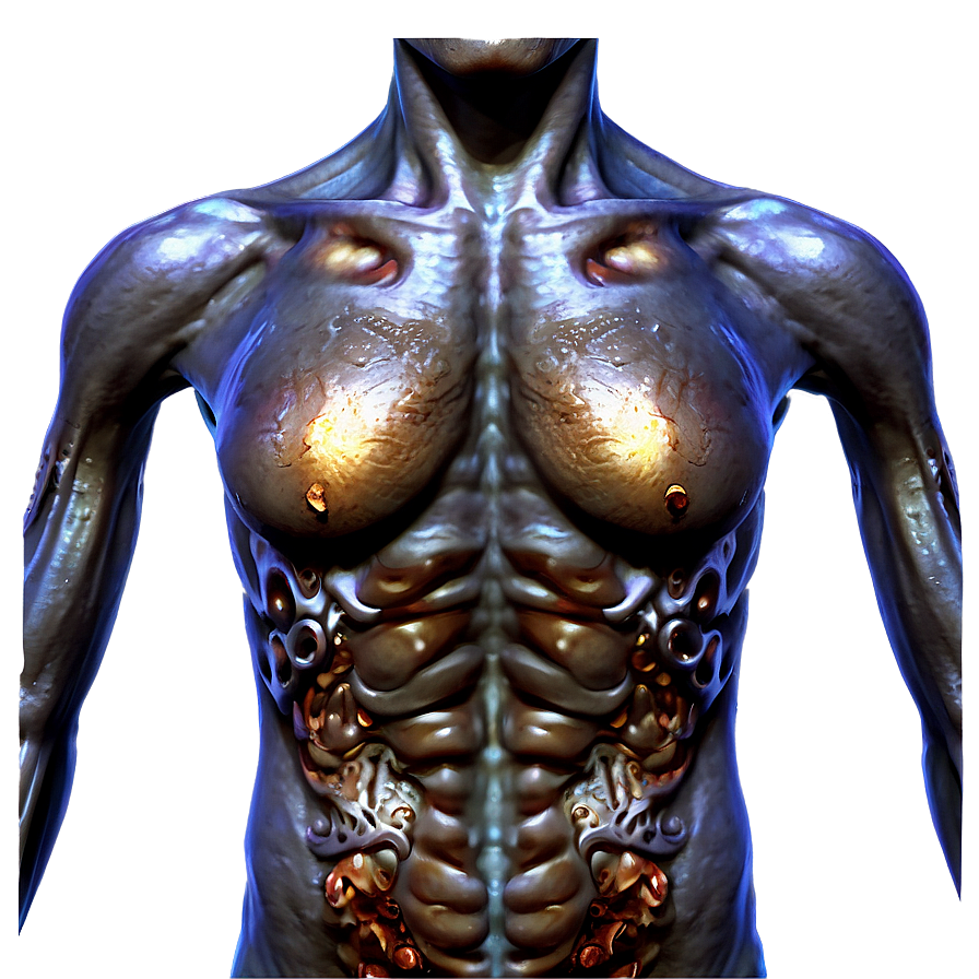 Burnt Skin Torso Effect Png Foi PNG image