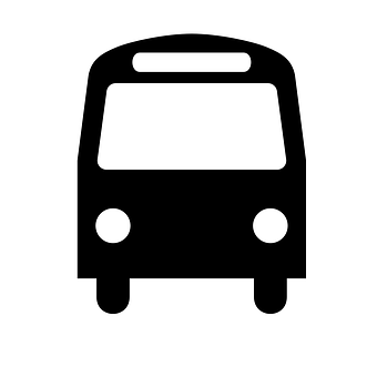 Bus Icon Simple Blackand White PNG image