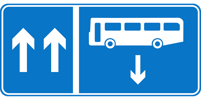 Bus Lane Traffic Sign PNG image