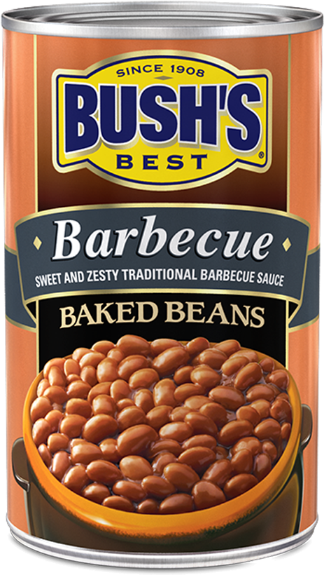 Bushs Best Barbecue Baked Beans Can PNG image