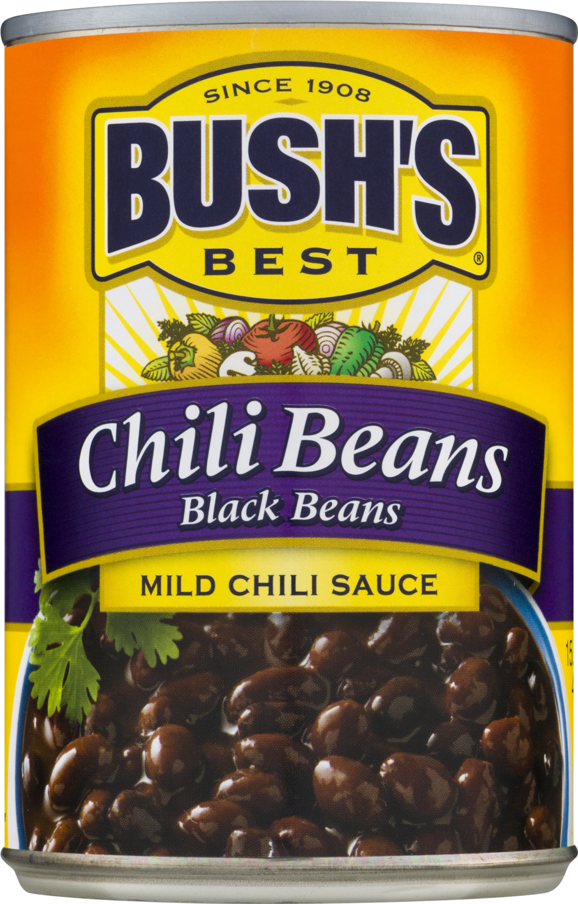 Bushs Best Chili Beans Black Beans Mild Chili Sauce PNG image