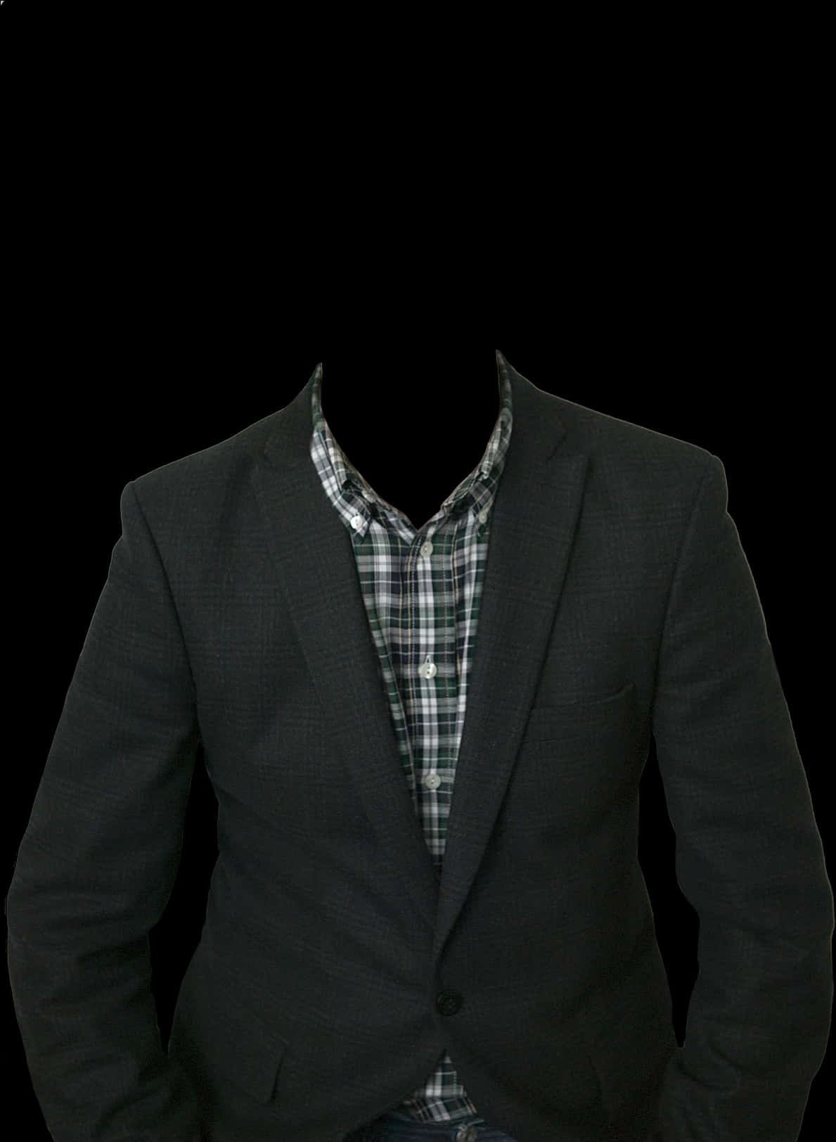 Business Casual Attire Black Background PNG image