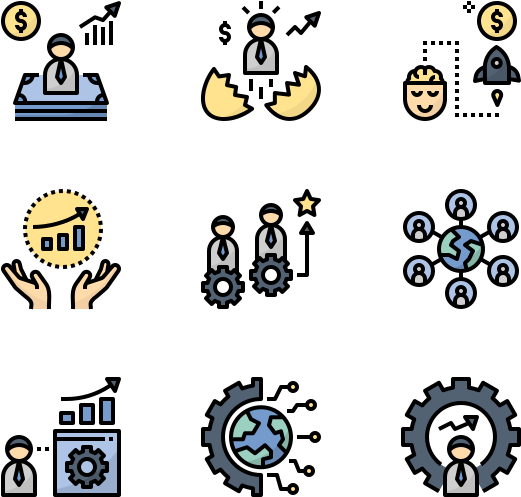 Business Coaching Concept Icons PNG image