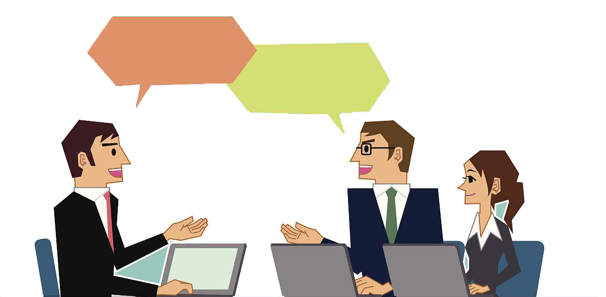 Business Discussion Cartoon PNG image