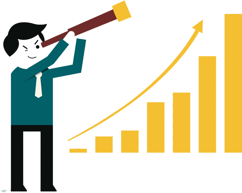 Business Growth Observation PNG image