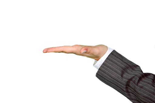 Business Hand Gesture Against Black Background PNG image