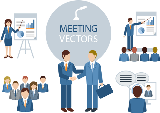 Business Meeting Vectors Collection PNG image
