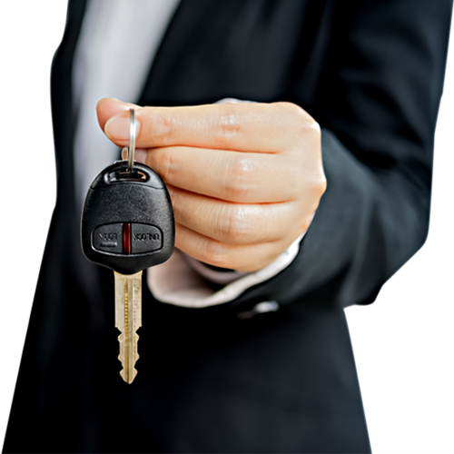 Business Person Holding Car Key PNG image