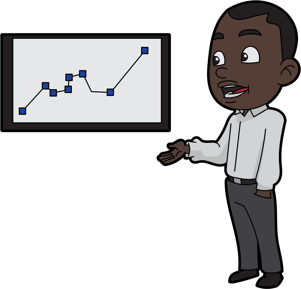 Business Presentation Growth Chart PNG image