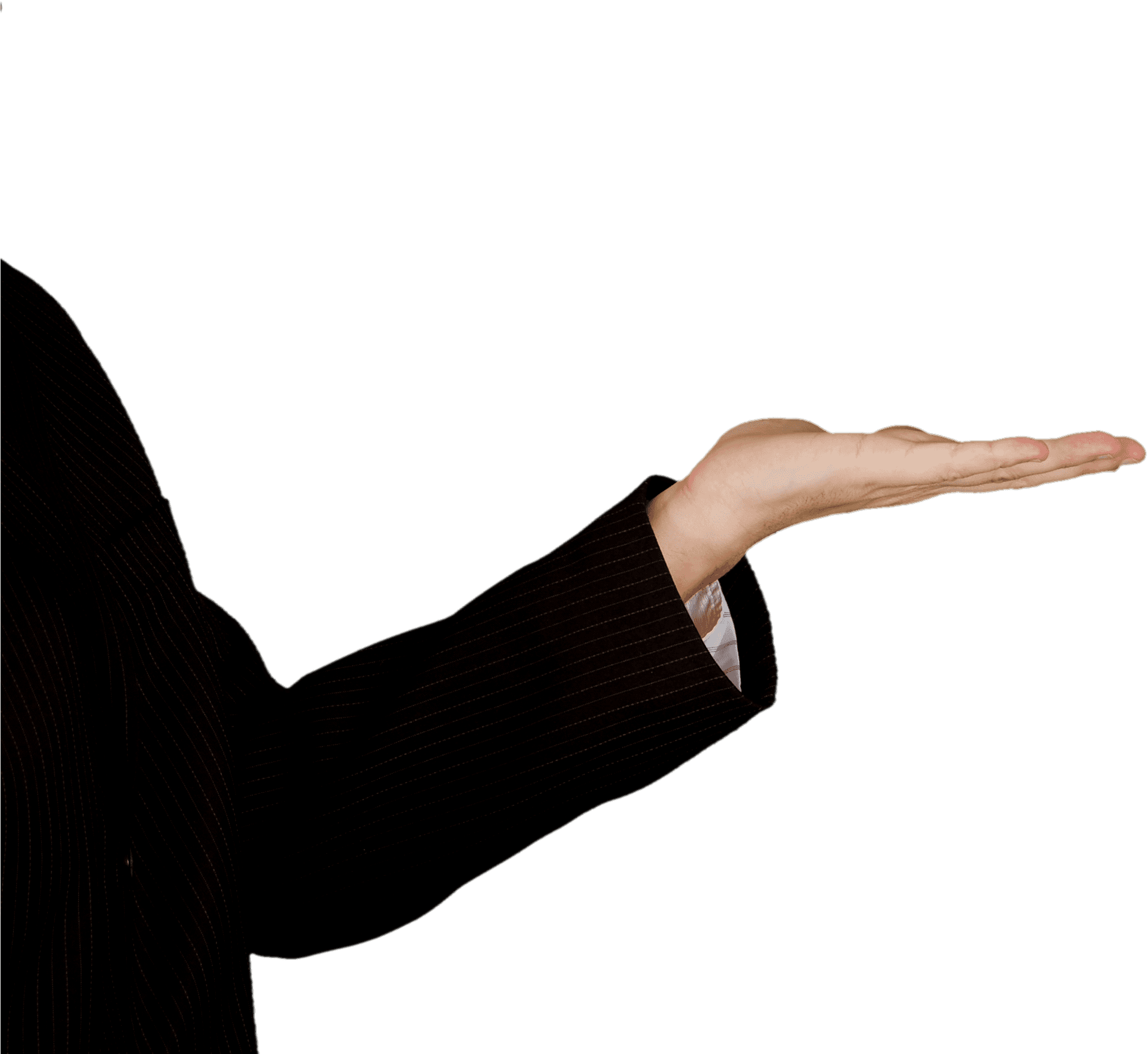 Business Presentation Hand Gesture PNG image