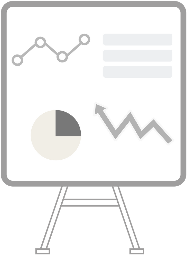 Business Presentation Whiteboard PNG image