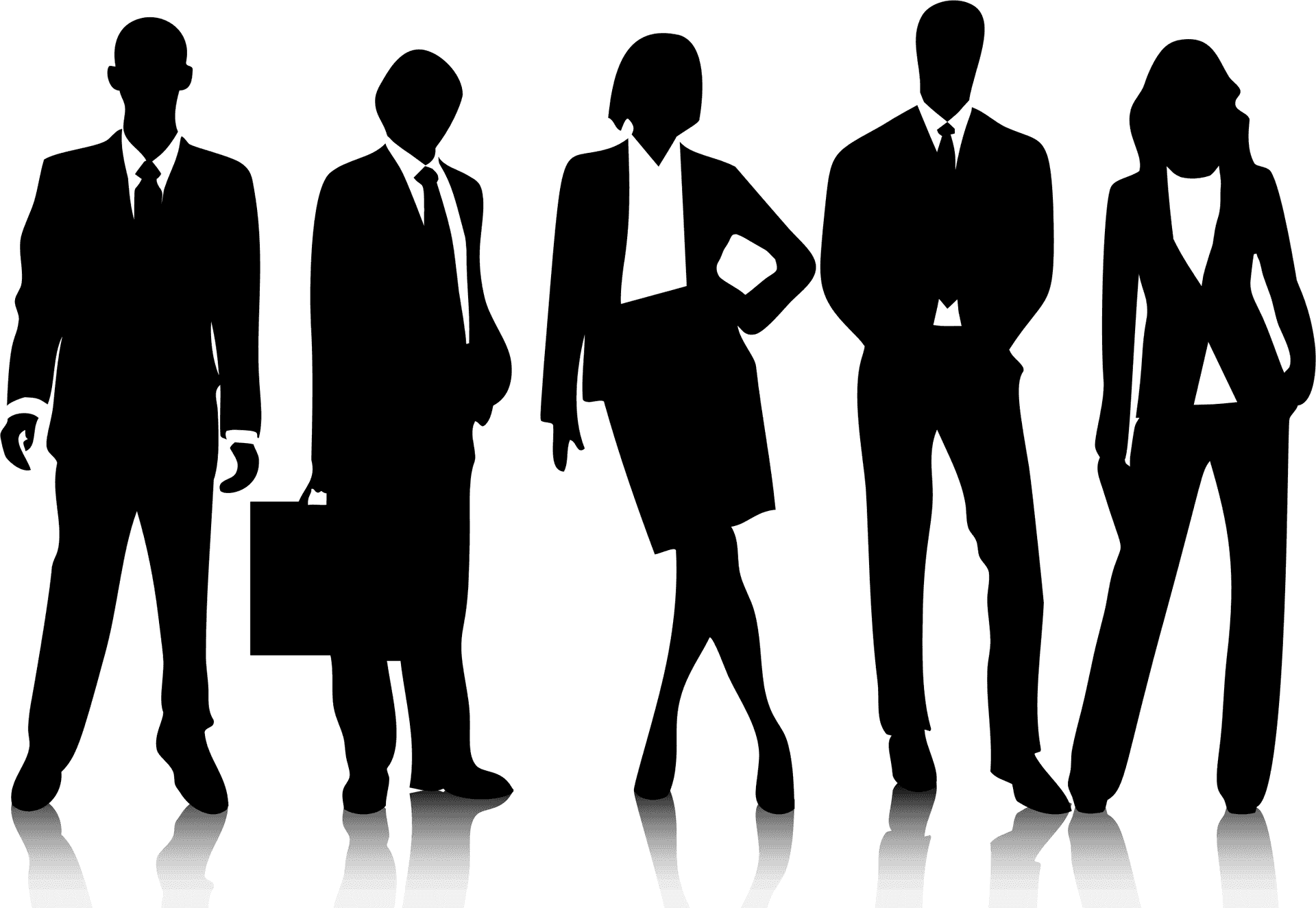 Business Professionals Silhouettes PNG image