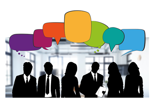 Business Team Discussion Silhouette PNG image