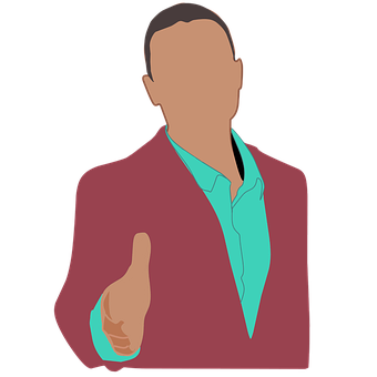 Businessman Extending Hand Gesture PNG image