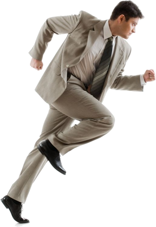 Businessman In Hurry Running PNG image