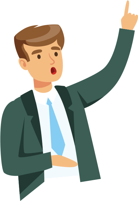 Businessman Presenting Point PNG image