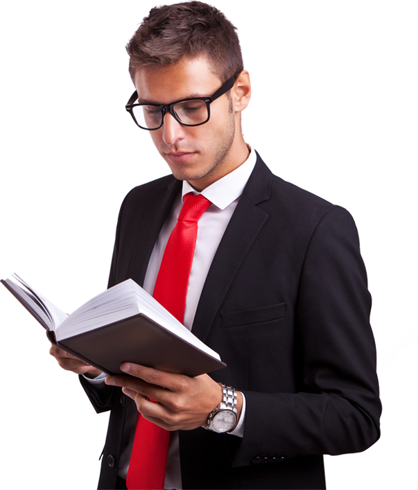 Businessman Reading Book PNG image