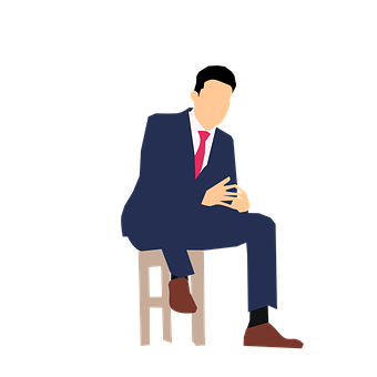 Businessman Seated Silhouette PNG image