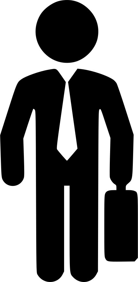 Businessman Silhouettewith Suitcase PNG image