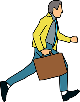 Businessman Walking Cartoon PNG image