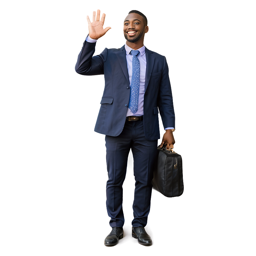 Businessman Waving Goodbye Png 06292024 PNG image