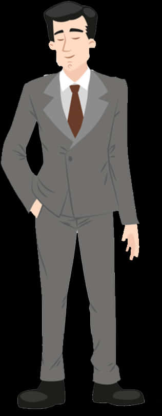 Businessmanin Gray Suit PNG image