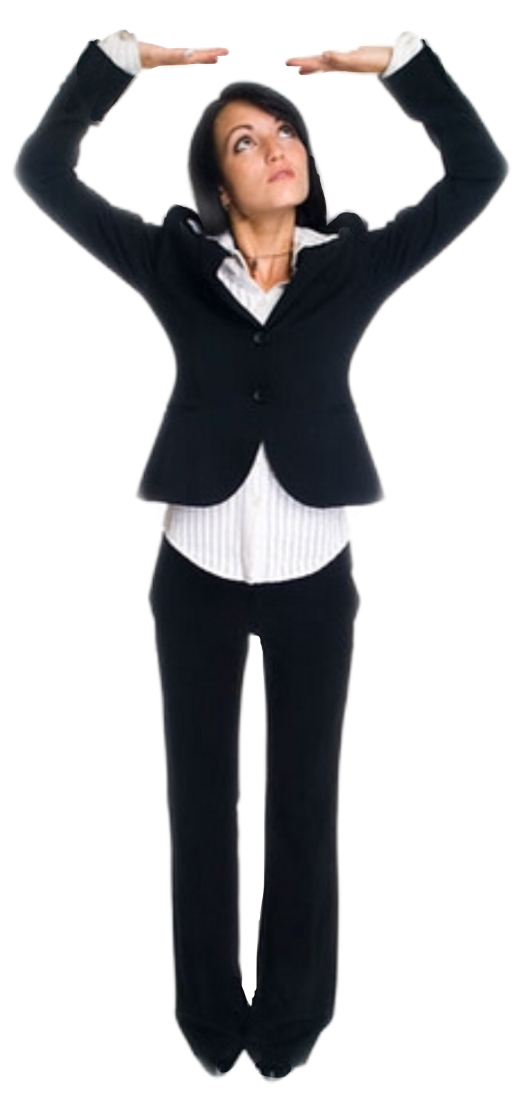 Businesswoman Heart Shape Pose PNG image